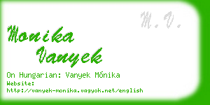 monika vanyek business card